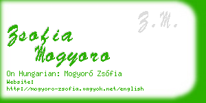 zsofia mogyoro business card