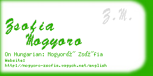 zsofia mogyoro business card